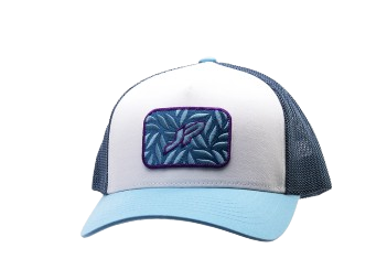JP CASQUETTE FLORAL BLEUE ET BLANCHE