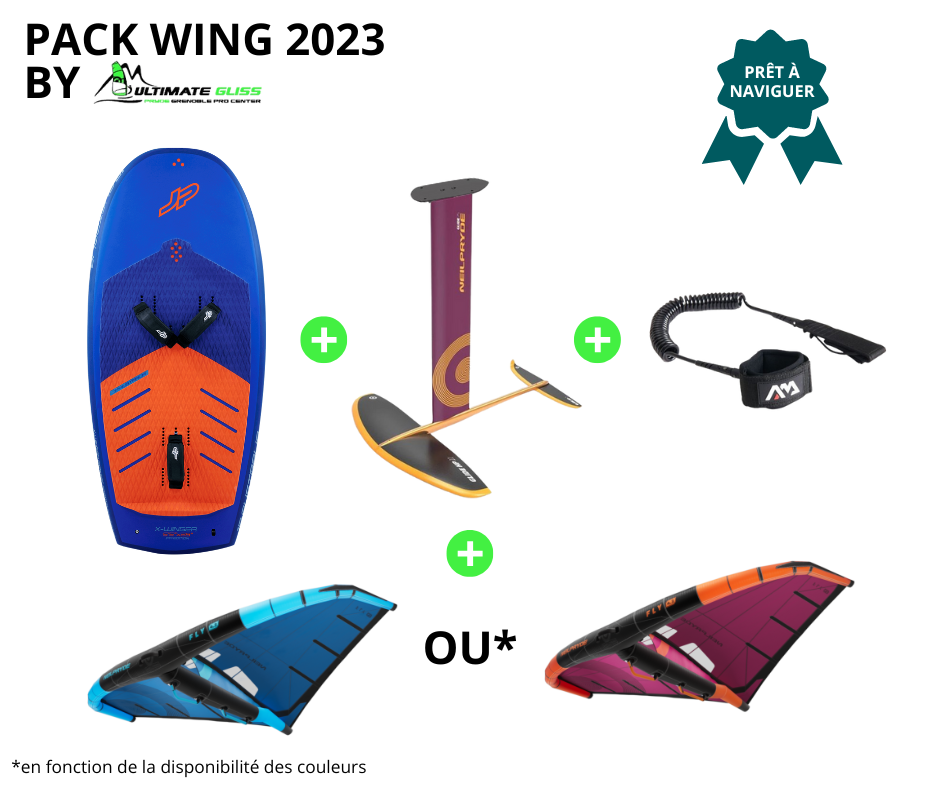 PACK WING JP X-WINGER IPR 2023 + AILE FLY 2023 + FOIL GLIDE SURF 2024 + COIL LEASH