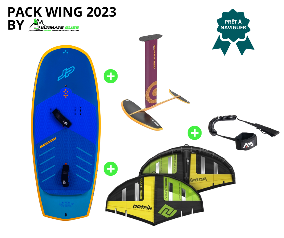 PACK WING X FOIL PRO 2023 + AILE PATRIK 2023 + FOIL GLIDE SURF 2024 + COIL LEASH