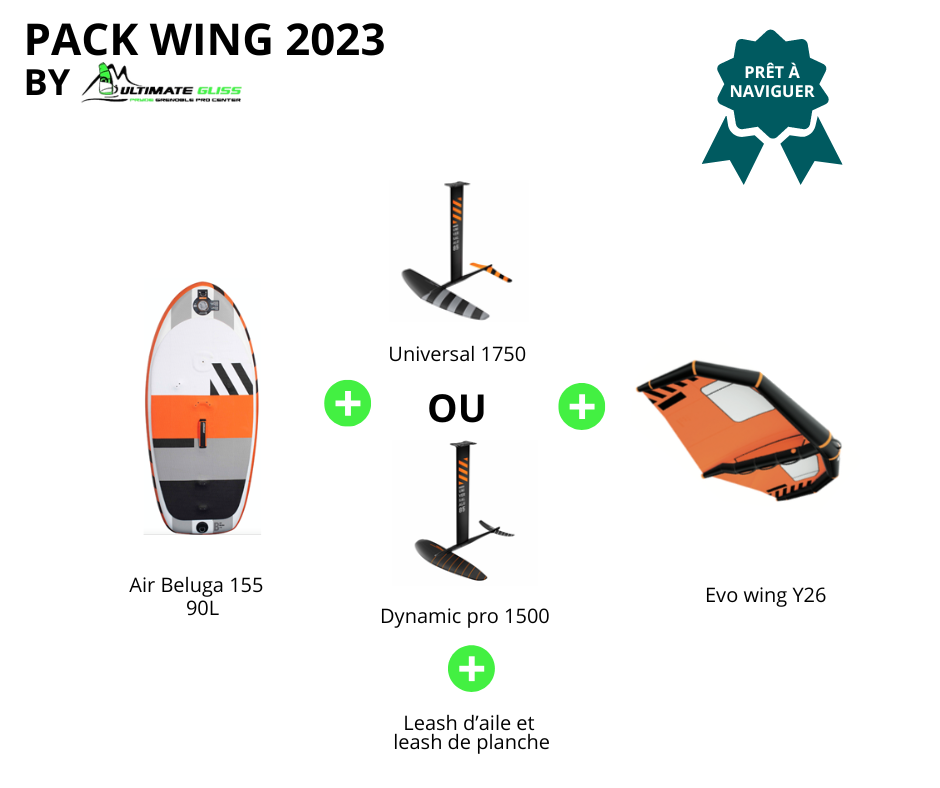PACK RRD AIR BELUGA + UNIVERSAL 1750 OU DYNAMIC PRO 1500 +  EVO WING Y26