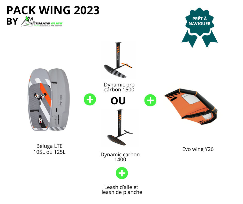 PACK RRD BELUGA LTE Y27 + DYNAMIC PRO CARBON 1500 OU DYNAMIC CARBON 1400 +  EVO WING Y26
