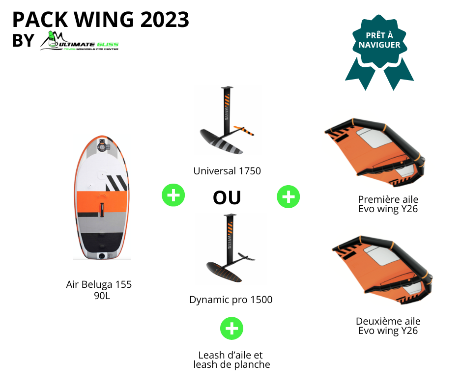 PACK RRD AIR BELUGA + UNIVERSAL 1750 OU DYNAMIC PRO 1500 + 2*EVO WING Y26