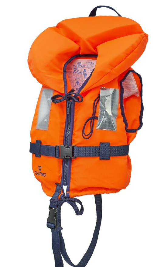 GILET DE SAUVETAGE TYPHON 100N XS 10-20 kg ORANGE
